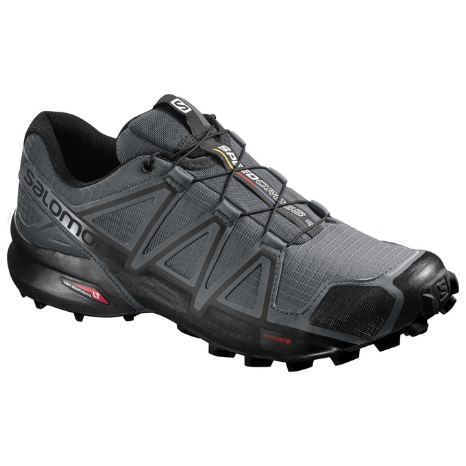 Chaussures De Trail Running Salomon Homme Grise / Noir - Salomon SPEEDCROSS 4 - France (2035-HWBNR)